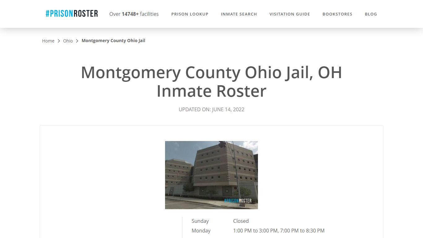 Montgomery County Ohio Jail, OH Inmate Roster - Prisonroster